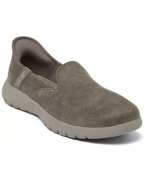 SKECHERS HANDS FREE SLIP-INS TAUPE WALKING SNEAKERS